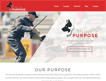 Tablet Screenshot of caninepurpose.com